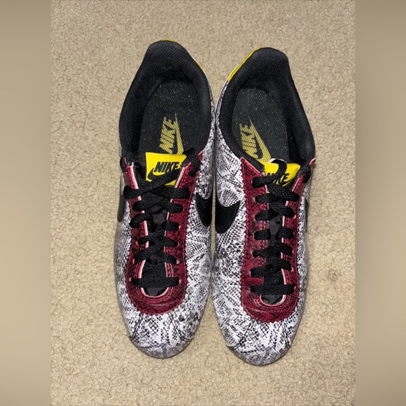 Nike Women’s 7.5 US Classic Cortez Leather Snakeskin Black White Red CT1557-100 - Picture 3 of 9
